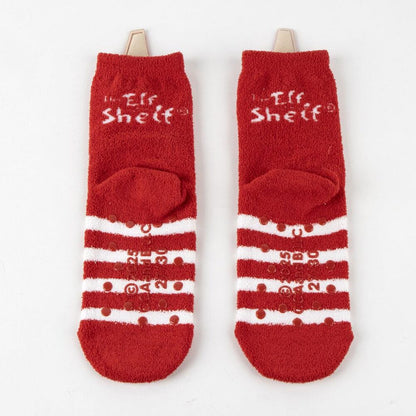 Calcetines navideños rojos y blancos The Elf on the Shelf talla 27/30 - 3