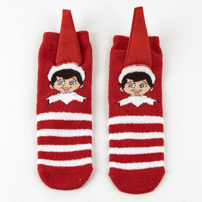 Calcetines navideños rojos y blancos The Elf on the Shelf talla 27/30 - 4