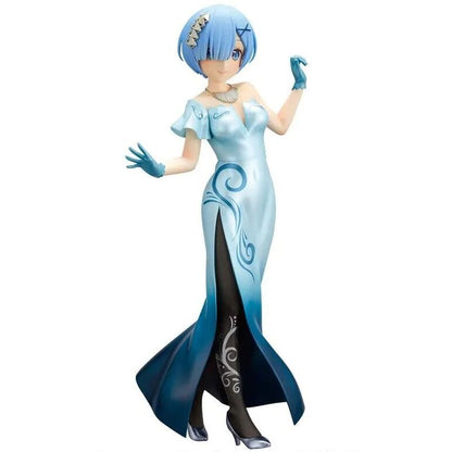 Figura de Rem de Re:Zero con vestido azul y blanco
