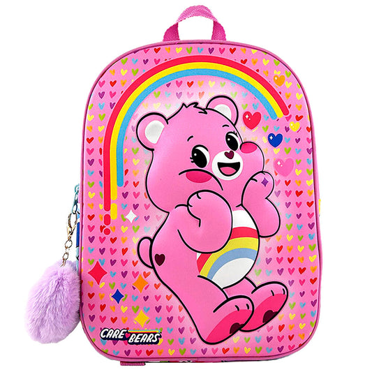 Mochila 3D rosa de Care Bears con Oso Amoroso, arcoíris y corazones