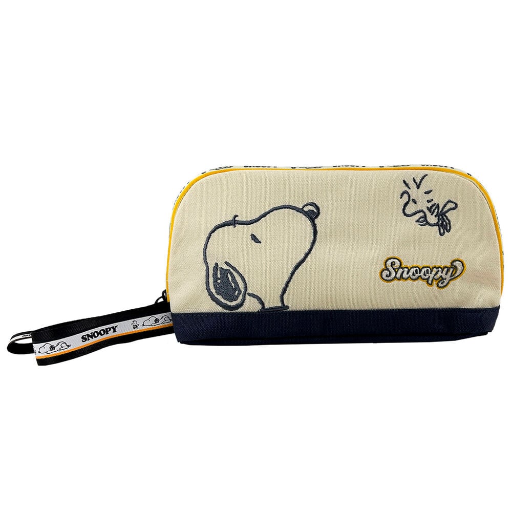 Neceser beige de Snoopy Peanuts con asa lateral