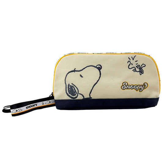 Neceser beige de Snoopy Peanuts con asa lateral