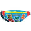 Riñonera azul SuperThings con personajes estampados y colgante de robot