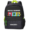 Mochila Minecraft negra de 43 cm con personajes pixelados