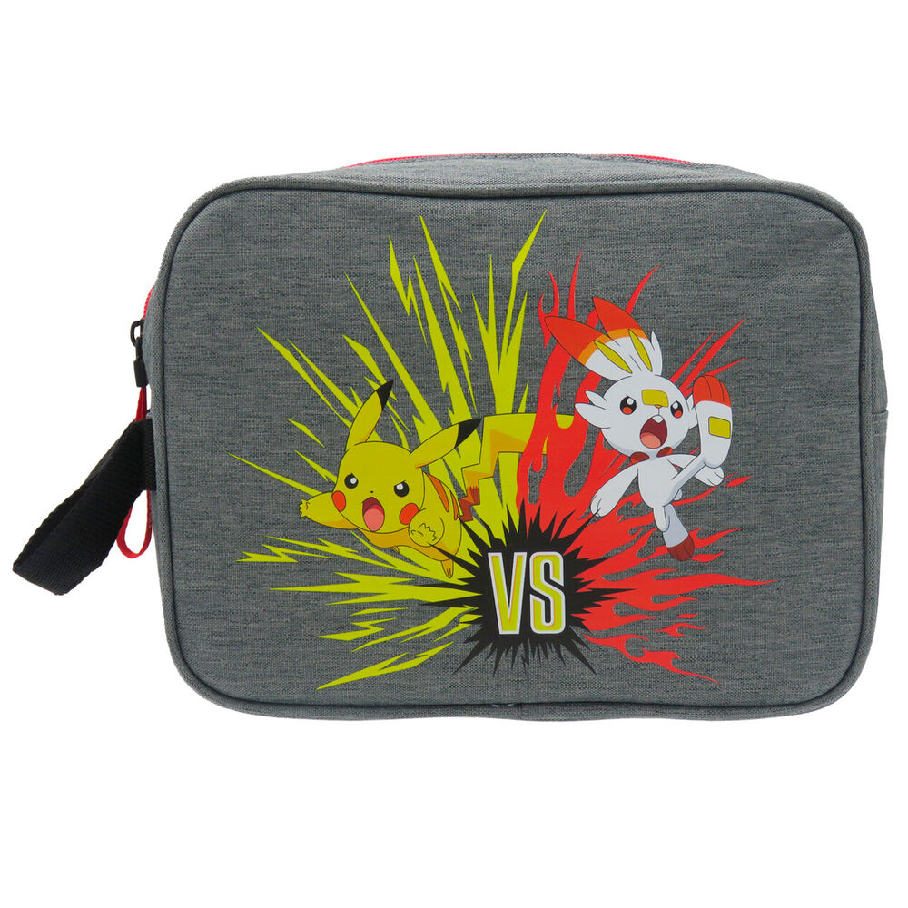 Neceser Pokémon Battle gris con Pikachu y diseño VS