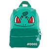 Mochila verde de Bulbasaur Pokémon de 30 cm con bolsillo frontal