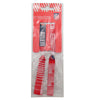 Set de dos pulseras bordadas del Atlético de Madrid en rojo y blanco