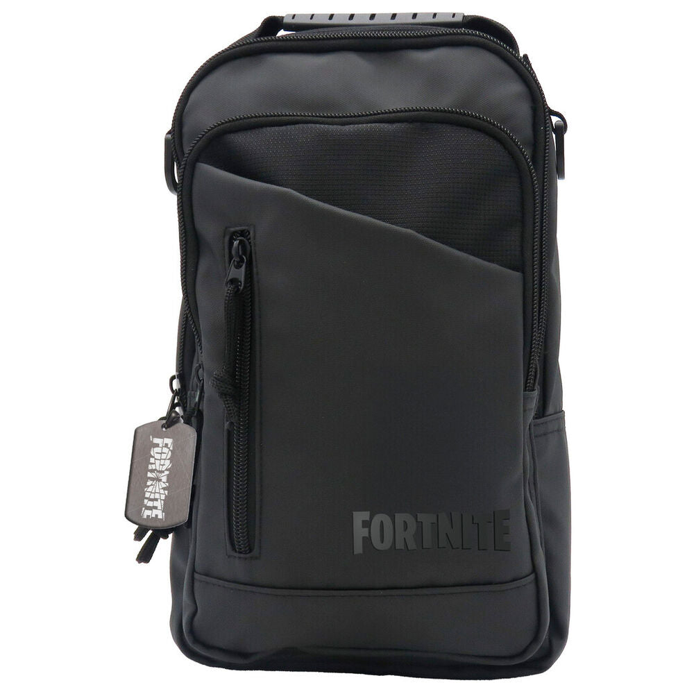 Bandolera negra Fortnite Where We Dropp' con varios compartimentos