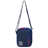 Bandolera azul marino del F.C. Barcelona con escudo y correa larga
