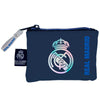 Monedero azul marino del Real Madrid con escudo y cremallera