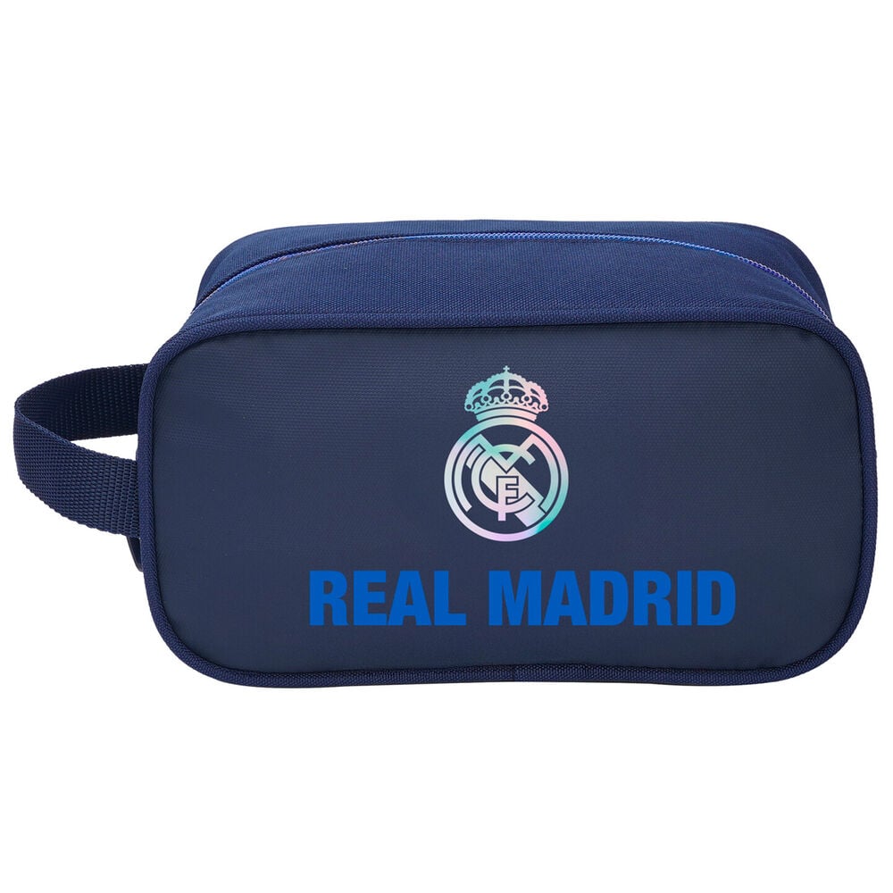 Portatodo Real Madrid azul marino con cremallera y asa lateral