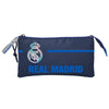 Portatodo triple Real Madrid azul marino con escudo