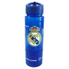 Cantimplora azul Real Madrid de 450 ml con compartimento inferior