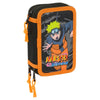 Plumier triple Naruto Shippuden SAFTA negro y naranja