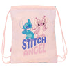 Saco rosa Ohana de Disney con Stitch y Angel