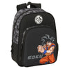 Mochila negra Dragon Ball con Goku y detalles de camuflaje gris