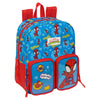 Mochila azul de Spidey Marvel con dos bolsillos frontales