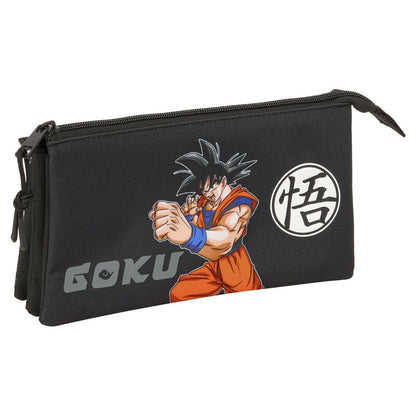 Portatodo triple negro de Dragon Ball con Goku