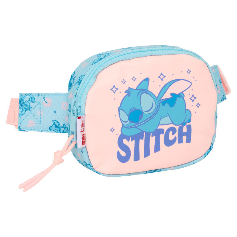 Riñonera rosa y azul de Stitch Ohana Disney