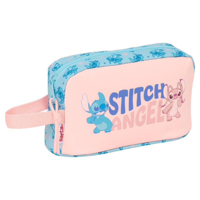 Portadesayunos térmico de Stitch y Angel Disney en rosa y azul