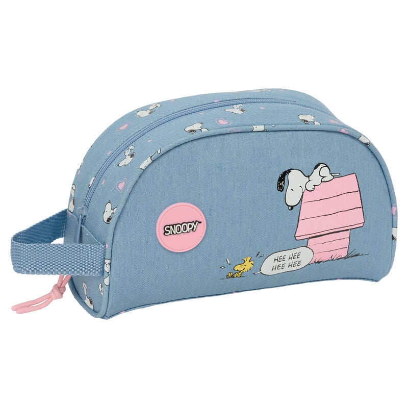 Neceser azul de Snoopy Peanuts con asa lateral