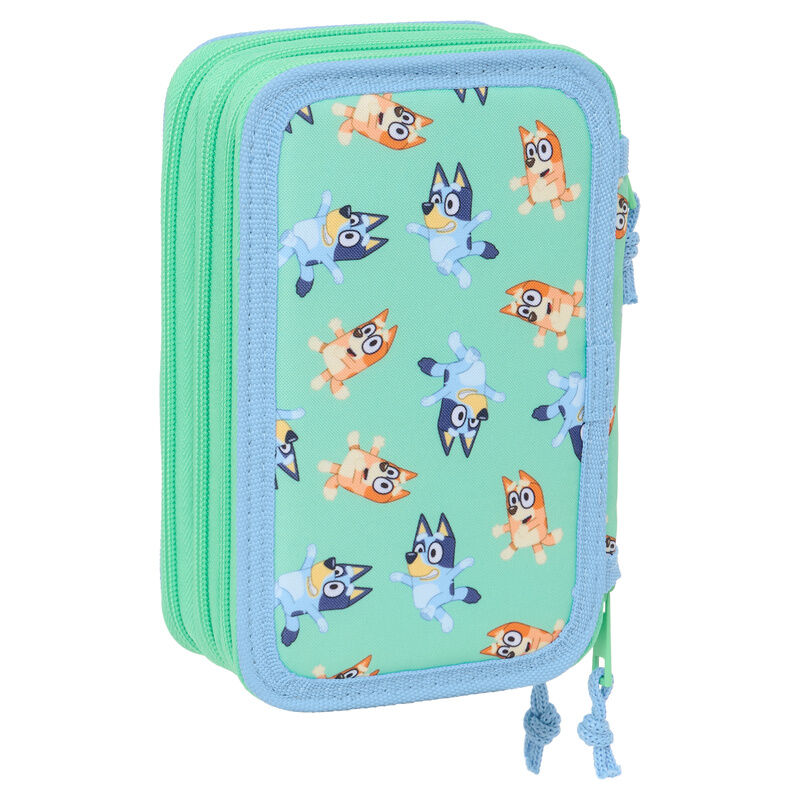Plumier triple Bluey de SAFTA con 37 piezas - 2
