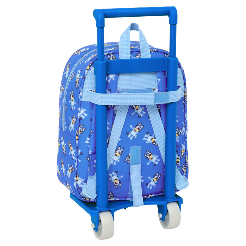 Trolley Bluey azul con mochila extraíble y carro - 2