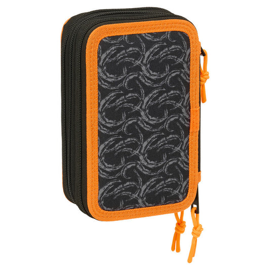 Plumier triple Naruto Shippuden SAFTA negro y naranja - 2