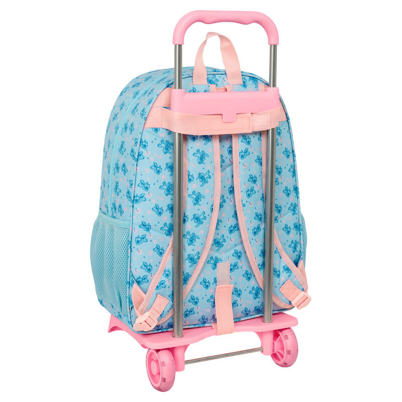 Trolley mochila azul y rosa de Stitch Disney con mochila extraíble - 2