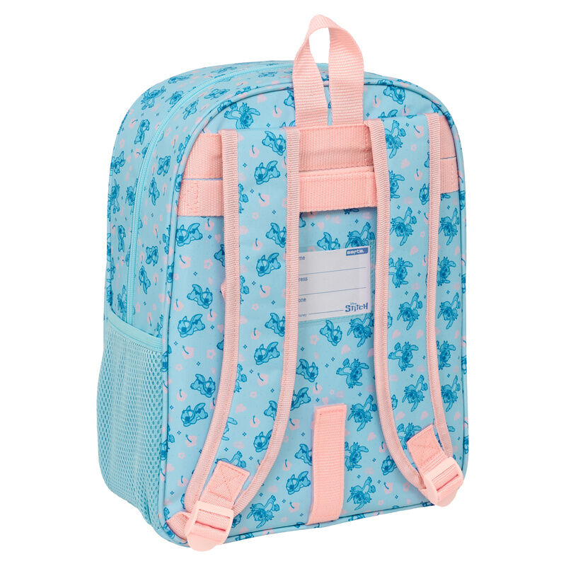 Mochila azul y rosa de Stitch Disney con dos bolsillos frontales - 2