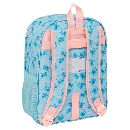 Mochila azul y rosa de Stitch Disney con dos bolsillos frontales - 2