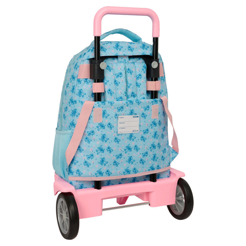 Trolley mochila extraíble Stitch Disney azul y rosa de 45 cm - 2