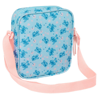 Bolso bandolera ajustable Ohana Stitch Disney en azul y rosa - 2