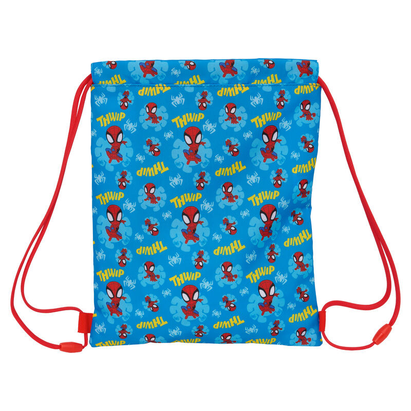 Saco azul Spidey Marvel Team Spidey con cordones rojos - 2