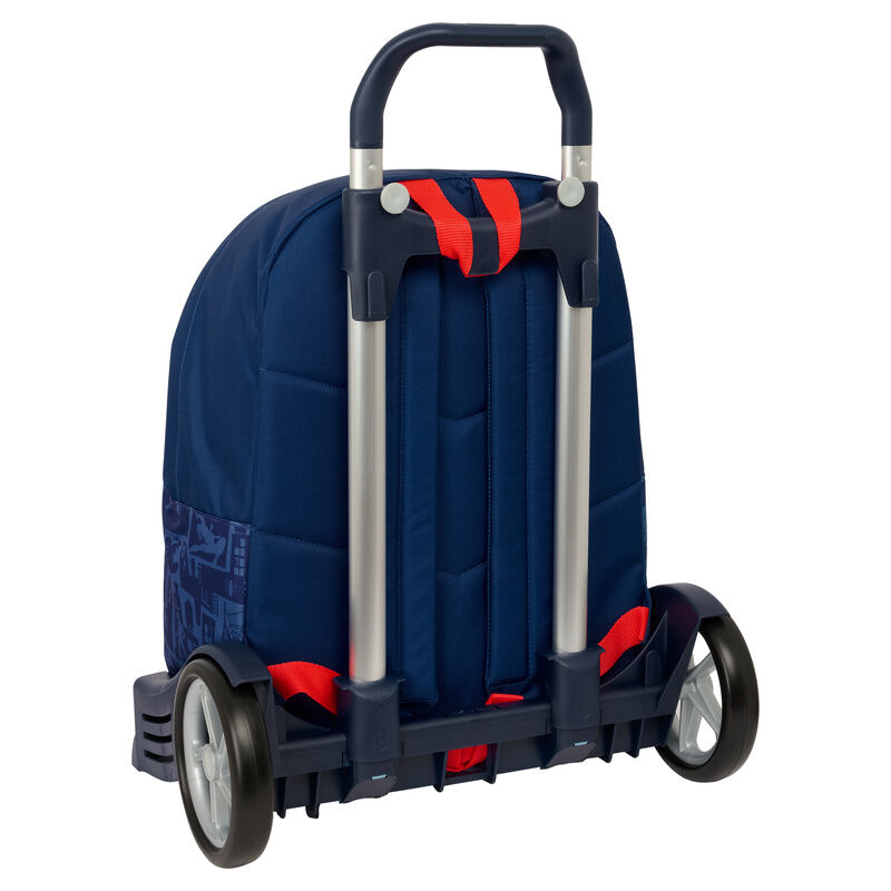 Mochila trolley azul marino Spider-Man Marvel con carro y bolsillo frontal - 3