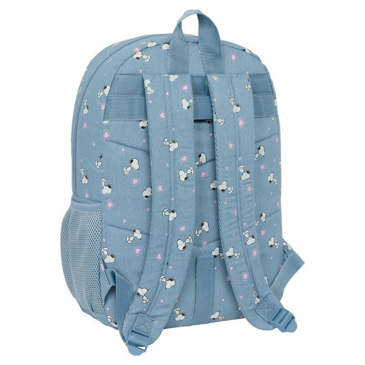 Mochila azul Snoopy Peanuts con estampado y bolsillo frontal - 3