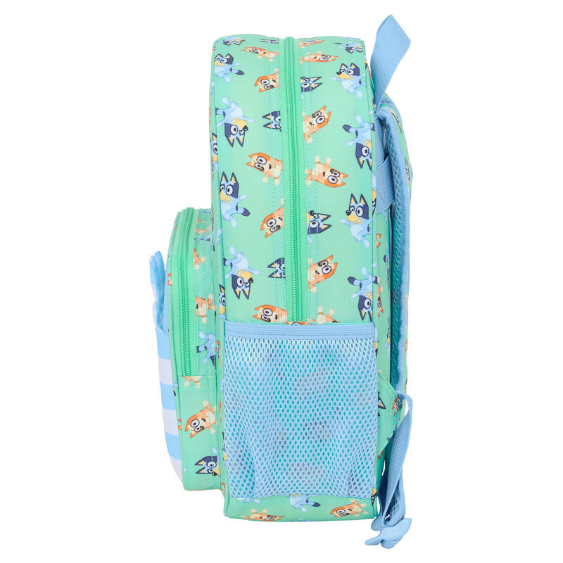 Mochila SAFTA Sisters Bluey verde agua de 34 cm - 3