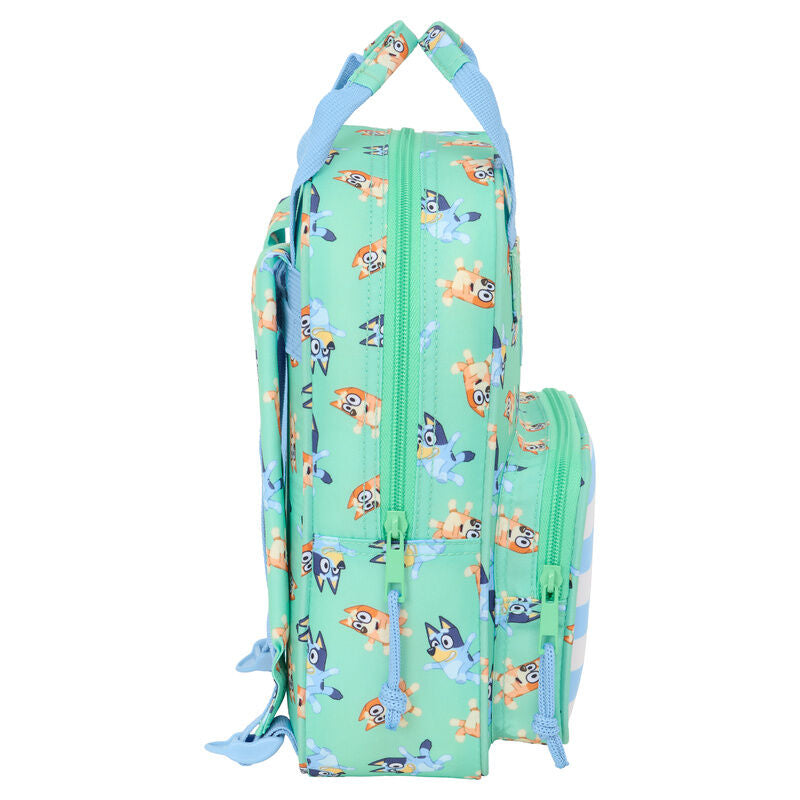 Mochila escolar Bluey verde con Bluey y Bingo - 3