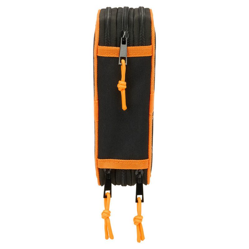 Plumier triple Naruto Shippuden SAFTA negro y naranja - 3