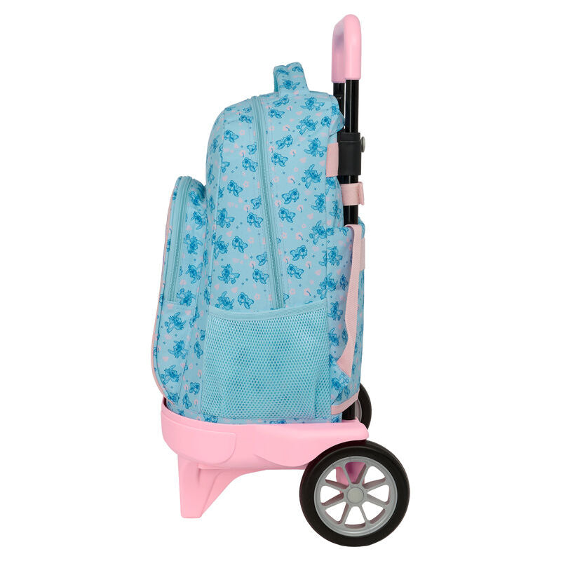 Trolley mochila extraíble Stitch Disney azul y rosa de 45 cm - 3