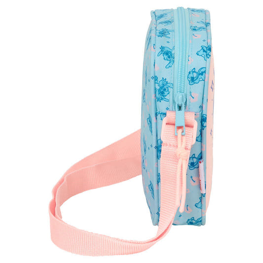 Bolso bandolera ajustable Ohana Stitch Disney en azul y rosa - 3