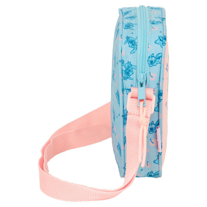 Bolso bandolera ajustable Ohana Stitch Disney en azul y rosa - 3