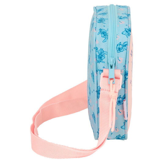 Bolso bandolera ajustable Ohana Stitch Disney en azul y rosa - 3