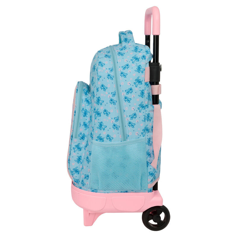 Trolley mochila azul y rosa de Stitch Disney con asa extraíble - 3