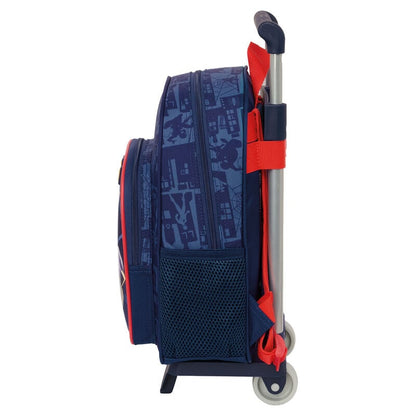 Trolley escolar Spiderman Marvel azul marino con carro y mochila extraíble - 4