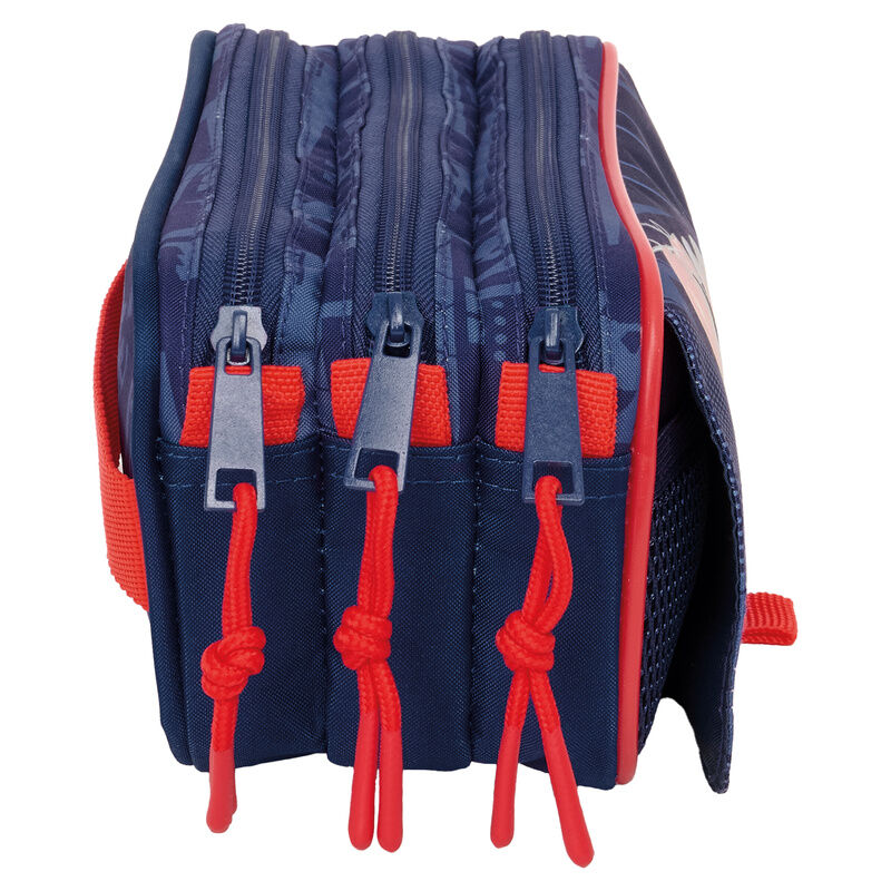 Portatodo triple azul marino de Spider-Man Marvel con tres compartimentos - 3