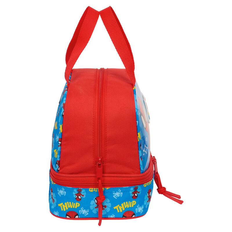 Bolsa portameriendas Spidey Marvel roja y azul con dos compartimentos - 3