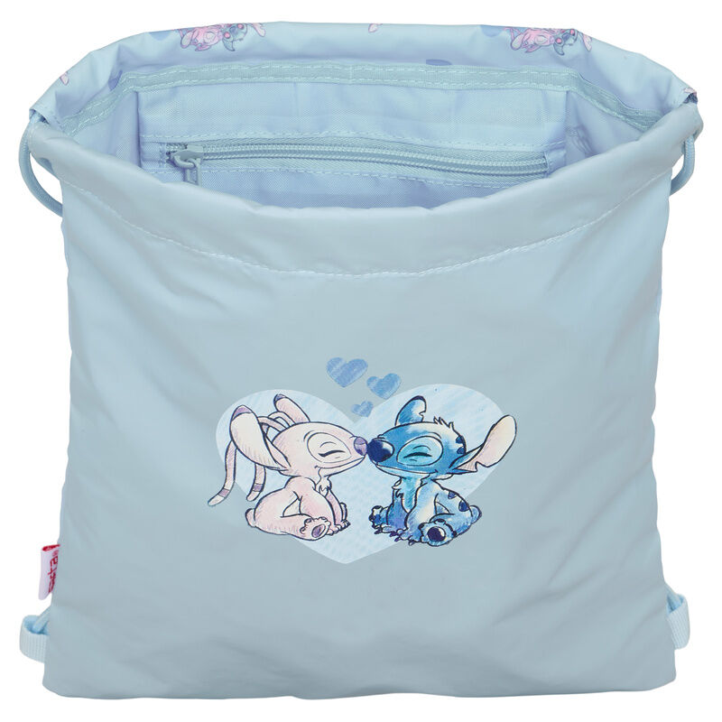 Saco azul claro de Stitch Disney con cordones - 4