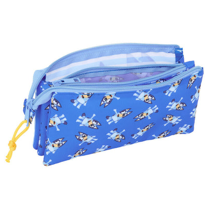 Portatodo triple Bluey azul claro con tres compartimentos - 3