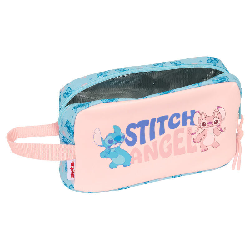 Portadesayunos térmico de Stitch y Angel Disney en rosa y azul - 4